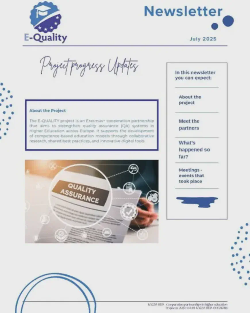 Our first E-QUALITY newsletter is here!