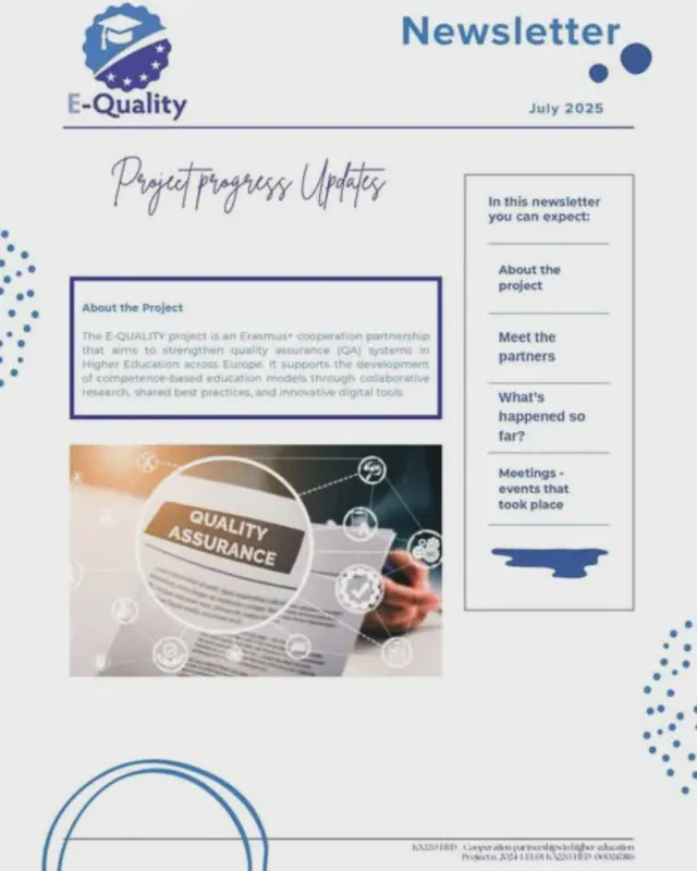 Our first E-QUALITY newsletter is here!